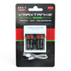VMAX VAAA-4 High Drain Rechargeable 4 AAA Ni Zn Batteries with Charger
