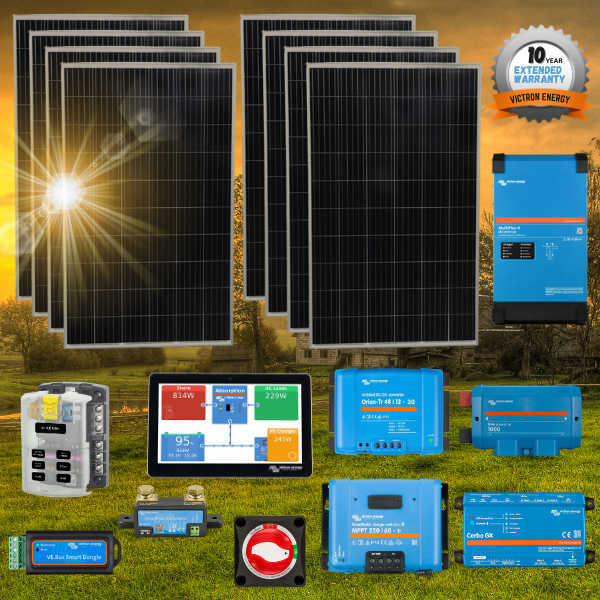Kit solaire 1000W autonome 800VA/24V 230V - Stockage 5280wh - VICTRON  ENERGY AP5-Pack 955-defaultCombination