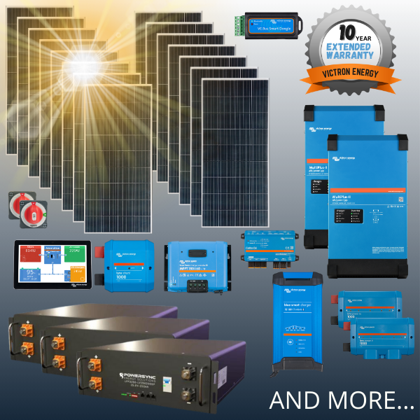 Kit solaire 1000W autonome 800VA/24V 230V - Stockage 5280wh - VICTRON  ENERGY AP5-Pack 955-defaultCombination